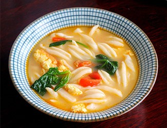 面食做法花樣大全之一：三七剪刀面，清水煮就很好吃
